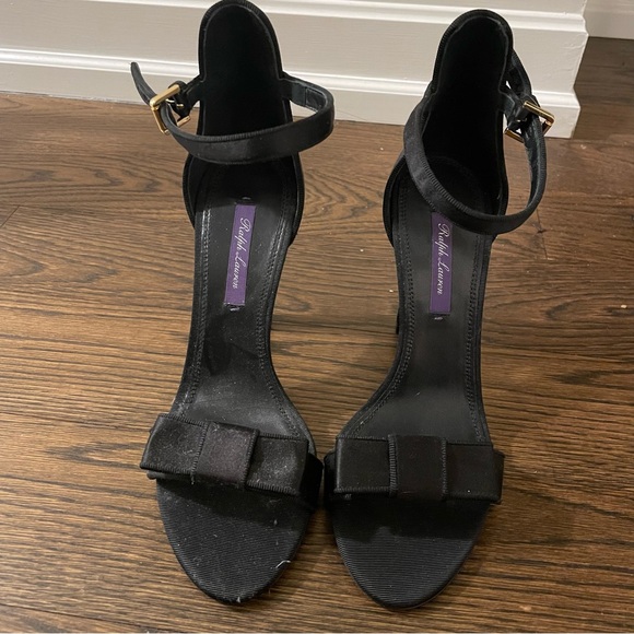 NEVER WORN Ralph Lauren Collection satin bow front heels